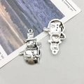 Antique silver snowman alloy pendants for DIY jewelry making and holiday ornaments - Christmas Snowman (3996) / 17*27mm / Antique Silver