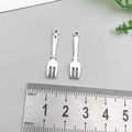 Antique silver alloy fork pendant for DIY bracelets measuring 25mm in length - Antique Silver Cutlery Fork (6*25mm)