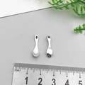 Silver spoon pendants for DIY jewelry making featuring a metallic finish and top loop - Antique Silver Cutlery Spoon (5*19mm)