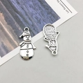 Antique silver snowman alloy pendant for DIY Christmas jewelry accessories - Christmas Snowman Style (8843)