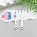 Pendentifs en alliage d'argent en forme de clé pour bijoux DIY avec fini poli - Clé (8523)