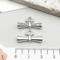 Pendentifs diplôme en alliage d'argent pour la fabrication de bijoux DIY créatifs - Grand Diplôme en Argent Antique (10544)