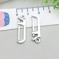 Pendentif mini scie à main en argent antique pour création bijoux DIY 2,8cm - Scie (8525)