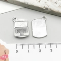 Breloques d'ordinateur portable en alliage argenté pour bijoux DIY avec règle graduée - Ordinateur Portable en Argent Antique (12152)