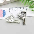 Pendentif mètre ruban en argent antique pour la création de bijoux DIY et artisanat - Mètre Ruban (11182)