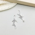 Pair of antique silver bat wing charms for DIY jewelry making on lace background - Antique Silver Bat Wings Pendant (18641)