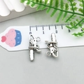 Pendentif tronçonneuse en argent antique pour bijoux DIY avec règle de mesure - Tronçonneuse (15483)