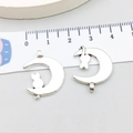 Antique silver moon and cat alloy charms for DIY necklaces and bracelets, 2.5cm size - 18*21mm / Antique Silver Moon Cat (5339)