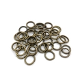 Bulk pack of antique bronze iron jump rings for DIY jewelry making and necklaces - Single Loop / 0.7mm Gauge-4mm Diameter (100 Pieces/Pack) / Antique Bronze