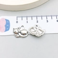 Silver alloy cat pendant charms for DIY jewelry making, 1.5x1cm size measurement - 13*15mm / Antique Silver Tiny Cat (6120)