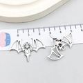 Antique silver bat pendant charms for DIY jewelry making, wingspan 4cm wing details - 33*22mm / Antique Silver Large Bat (10856)