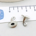Antique silver finish small hat-shaped alloy charm for DIY jewelry with a top ring loop - 11*11mm / Antique Silver Wizard Hat (10858)