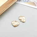 Χρυσά μενταγιόν καρδιά με εγχάρακτο Lovely για DIY κολιέ και κατασκευή κοσμημάτων - KC Χρυσή Καρδιά 13*10mm (16223)