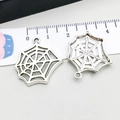 Antique silver spider web alloy pendant charms for DIY jewelry making 2x2.5cm - 1 Piece Antique Silver Spider Web (10889)
