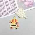 Enamel crown and purple rose mama is a queen heart pendant charm for DIY jewelry - Enamel Crown Style (18544)