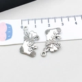 Antique silver Christmas stocking charms for DIY jewelry making with ruler scale - Christmas Stocking (8848) / 13*20mm