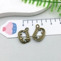 Antique bronze alloy tooth charms for DIY jewelry making with measurement ruler - Teeth (6724)