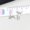 Vintage silver alloy reindeer charm pendant for DIY Christmas jewelry accessories - Christmas Reindeer (11223) / 15*20mm