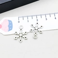 Antique silver snowflake alloy charms for DIY jewelry making with ruler scale display - Christmas Snowflake (13882) / 14*19mm