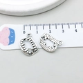 Zilveren vampiertanden hanger van antieke legering voor DIY-sieraden, 2cm gothic - Vampier Tanden (5321) / 14x17mm