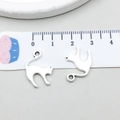 Katvormige hanger van antiek zilverlegering met gepolijst oppervlak voor doe-het-zelf - Poesje (8518) / 13x19mm