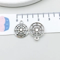Antiek zilveren spinnenweb bedeltjes voor DIY sieraden met 2,0 cm maatvoering weergegeven - Spinnenweb (15159) / 14x17mm