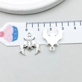Verzilverde vleermuis hanger van legering voor DIY sieraden, 2 cm breedte - Vleermuis (B297) / 17x20mm