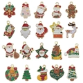 Set of 20 Christmas enamel alloy charms with Santa, tree, and reindeer for DIY jewelry - Christmas Series Mixed Styles (SN972)