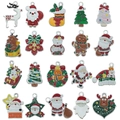 Set of 20 Christmas alloy enamel charms including Santa, reindeer, and snowflakes for DIY jewelry - Enamel Christmas Series-SN970
