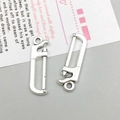 Pendentif scie en alliage argent antique pour bijoux DIY et porte-clés personnalisés - Scie en Argent Antique