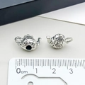 Breloque théière en argent antique avec motifs en relief pour création de bijoux - Théière Tea en Argent Antique (B292)