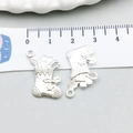 Silver Christmas stocking charm pendants showing size measurements of 2.5cm height - Christmas Sock Style (20020)
