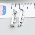 Pair of shiny silver trumpet charms for DIY jewelry making, 25mm instrument pendants - Antique Silver Trumpet (9161) / 7*22mm
