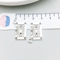 Antique silver music cassette tape alloy pendant charms for DIY jewelry making - Antique Silver Tape (9165) / 16*24mm