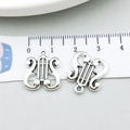 Antique silver lyre instrument pendant charm for DIY jewelry bracelets and necklaces - Antique Silver Organ (10794) / 16*18mm