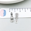 Antique silver violin pendant charm in alloy for DIY jewelry bracelet making - Antique Silver Guitar (11207) / 8*20MM