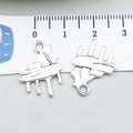 Antique silver piano charm pendant for DIY bracelets and jewelry making - Antique Silver Piano (15561) / 14*19mm