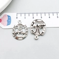 Antique silver horseshoe and cowboy boot charm pendant for DIY jewelry making - Horseshoe Shape (14034)
