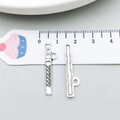 Antique silver flute charm in alloy for DIY jewelry making, 2.5cm instrument pendant - Antique Silver Flute (18931) / 29*7mm