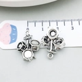 Antique silver drum kit charm pendant for DIY jewelry making with two pieces set - Antique Silver Drum Set (18932) / 20*16mm