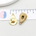 Golden cowboy hat alloy charm for DIY jewelry making with realistic straw texture - Cowboy Hat Style (19250) / 21x13mm