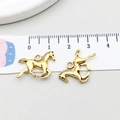 Antique gold western horse pendant charms in vintage alloy for DIY jewelry crafting - Horse Style (19251) / 15x20mm