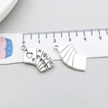 Antique silver playing cards poker charms for DIY western style jewelry making - Poker Card Shape (19236)