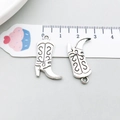 Vintage silver cowboy boot charms made of alloy for DIY jewelry bracelets and necklaces - Boot Shape (19237)