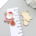 Christmas Santa Claus alloy drip oil charm pendant for DIY bracelets and necklaces - Red Santa Claus (19692)