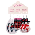 Christmas and teacher themed PU leather drop earrings set with snowman and pencil designs - Teacher School Theme Set (Style 4)
