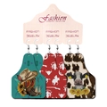 Three pairs of Western-style faux leather bell earrings with cow and cowboy motifs - Western Cowboy Print (6)
