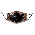 Detail of Capricorn zodiac face mask with floral print and adjustable ear loops - Capricorn