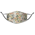 Three-layer cotton floral face mask with breathable fabric and adjustable ear loops - One Size / Multicolor Floral (1)