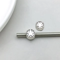 Antique silver starfish crown charm bead in vintage metal for DIY jewelry making - Pentagram Style (10104) / 1 Piece/Pack (10*10mm) / Antique Silver